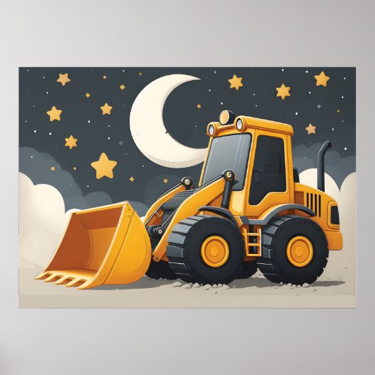 Frontlader-Baustoff-LKW Poster (Vorne)