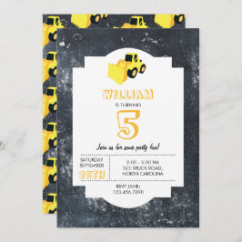 Frontladerbauwagen Geburtstag Einladung