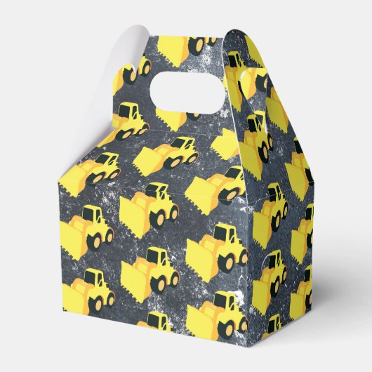 Frontladerbauwagen Geburtstag Geschenkschachtel (Rückseite)