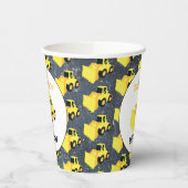 Frontladerbauwagen Geburtstag Pappbecher (Links)