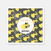 Frontladerbauwagen Geburtstag Serviette (Vorderseite)