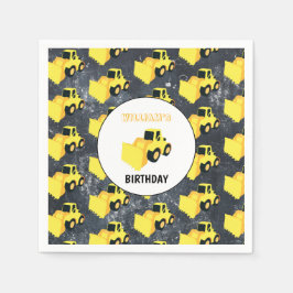 Frontladerbauwagen Geburtstag Serviette