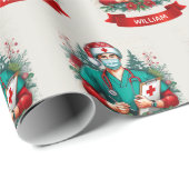 Frontline Holiday Hero Christmas Wrapping Paper Geschenkpapier (Rolleneckpunkt)