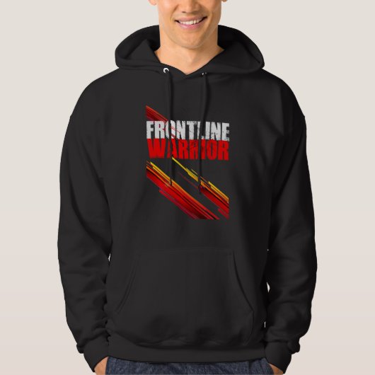 Frontline Warrior Stylish T-Shirt Hoodie (Vorderseite)