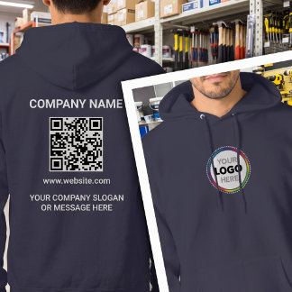 Frontlogo - Kontaktinformationen des Unternehmens  Hoodie