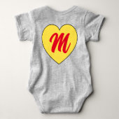 Frontseite und Rückseite für Monogramm - Eindeutig Baby Strampler (Rückseite)
