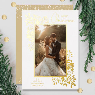 Frory Christmas Greenery Gold Folien Feiertagskarte