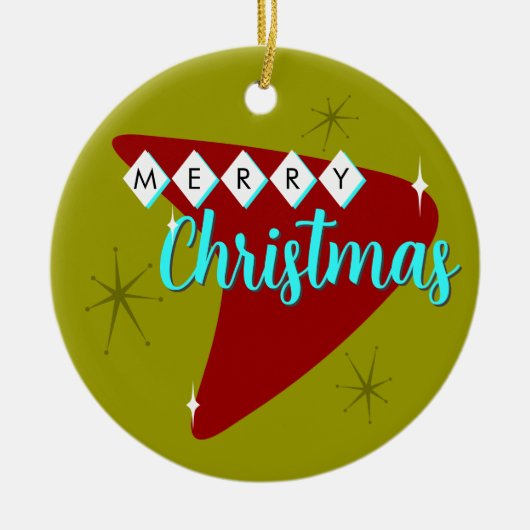 Frory Mid Century Weihnachten Keramik Ornament (Vorne)