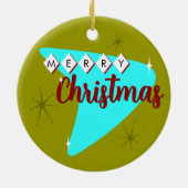 Frory Mid Century Weihnachten Keramik Ornament (Hinten)