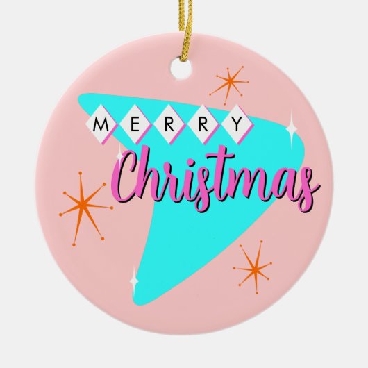 Frory Mid Century Weihnachten Keramik Ornament (Vorne)