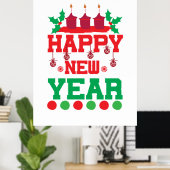 Frory Xmas glücklich Neues Jahr Poster (Heimbüro)