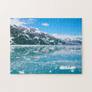 Frosblaue Seenlandschaft Puzzle
