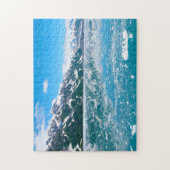 Frosblaue Seenlandschaft Puzzle (Vertikal)