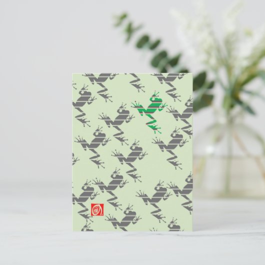 Frosch1 Postkarte (Stehend Vorderseite)