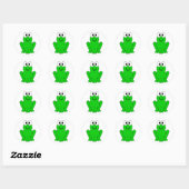 Frosch1 Runder Aufkleber (Blatt)