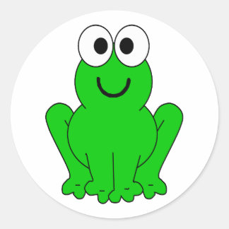 Frosch1 Runder Aufkleber