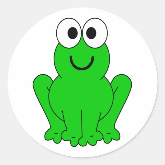 Frosch1 Runder Aufkleber (Vorderseite)
