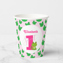 Frosch 1. Geburtstag Party Mädchen liefert niedlic