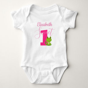 Frosch 1. Geburtstag Party Sweet One Baby Name Strampler