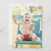 Frosch 1. Geburtstag Party verwandelt sich Einladung (Rückseite)