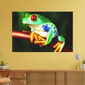 Frosch 1 gezackte Canvas Leinwanddruck (Insitu (Wohnzimmer))