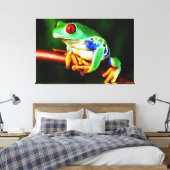Frosch 1 gezackte Canvas Leinwanddruck (Insitu (Schlafzimmer))