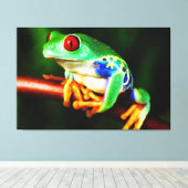 Frosch 1 gezackte Canvas Leinwanddruck (Insitu (Holzboden))