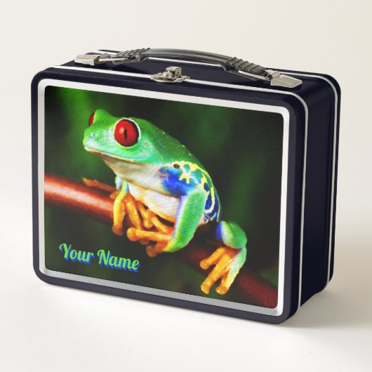 Frosch 1 Mittagspause Metall Brotdose (Vorderseite)