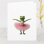 Frosch 2 Ballerina, Frosch, Tänzer, Toad, Ai gener Karte (Gelbe Blume)