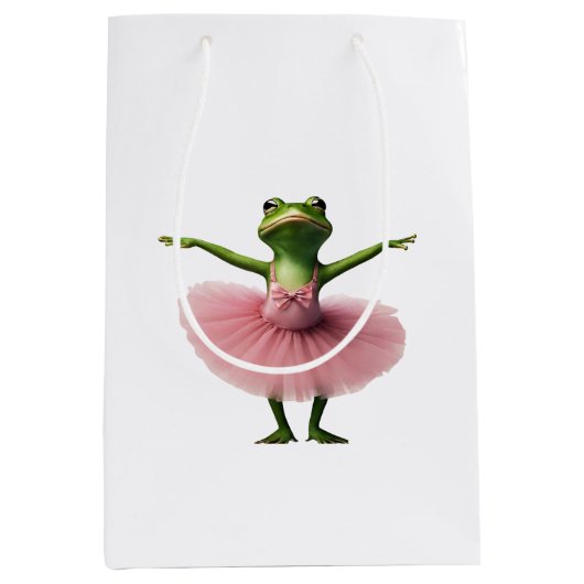 Frosch 2 Ballerina, Frosch, Tänzer, Toad, Ai gener Mittlere Geschenktüte (Vorderseite)