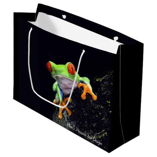 Frosch 3 große geschenktüte (Vorderseite Schrägansicht)