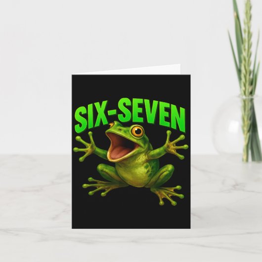 Frosch 67 Meme Sechs Sieben Lustig Gen Alpha  Karte (Vorderseite)