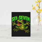 Frosch 67 Meme Sechs Sieben Lustig Gen Alpha  Karte (Gelbe Blume)