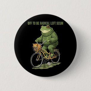 Frosch ab auf dem Fahrrad Katze zum radikalen link Button