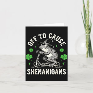 Frosch ab zum verursachen von Schabernack St. Patr Karte