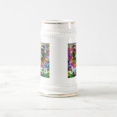 Frosch Abstrakte Blütenfrösche Personalisiert Bierglas (Mittel)