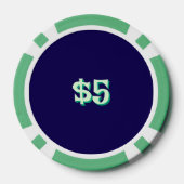 Frosch Abstrakte Blütenfrösche Personalisiert Pokerchips (Rückseite)
