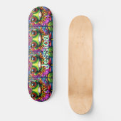 Frosch Abstrakte Blütenfrösche Personalisiert Skateboard (Vorderseite)