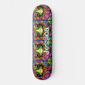 Frosch Abstrakte Blütenfrösche Personalisiert Skateboard (Vorderseite)