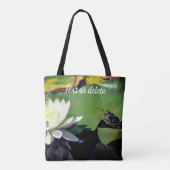Frosch Admiring Lotus Blume Personalisiert Tasche (Rückseite)