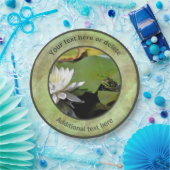 Frosch Admiring Lotus Blume Personalisiertes Party Pappteller (Party)