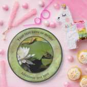Frosch Admiring Lotus Blume Personalisiertes Party Pappteller (Party)