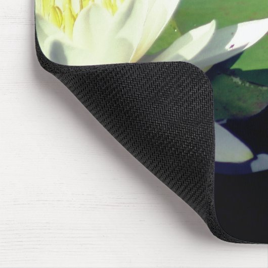 Frosch Admiring Lotus Water Lily Blume Mousepad (Ecke)