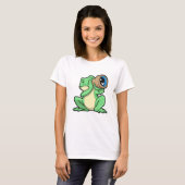 Frosch als Astronomie mit Teleskop T-Shirt (Vorne ganz)