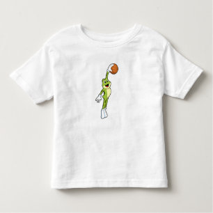 Frosch als Basketballspieler mit Basketball.PNG Kleinkind T-shirt