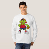 Frosch als Basketballspieler mit Basketball T-Shirt (Vorne ganz)