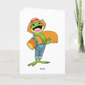 Frosch als Bauer mit Stroh Karte (Rückseite)