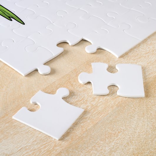 Frosch als Bauer mit Stroh Puzzle (Seite)