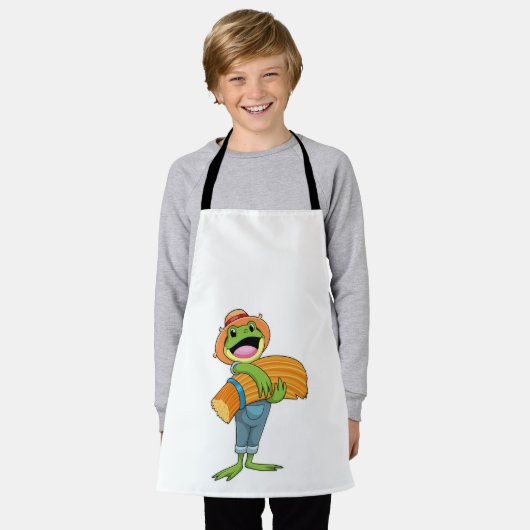 Frosch als Bauer mit Stroh Schürze (Getragen)