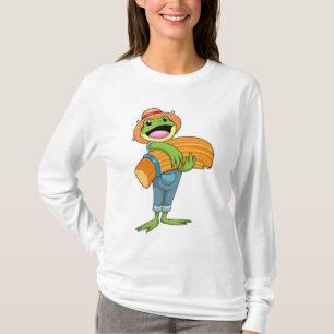 Frosch als Bauer mit Stroh T-Shirt